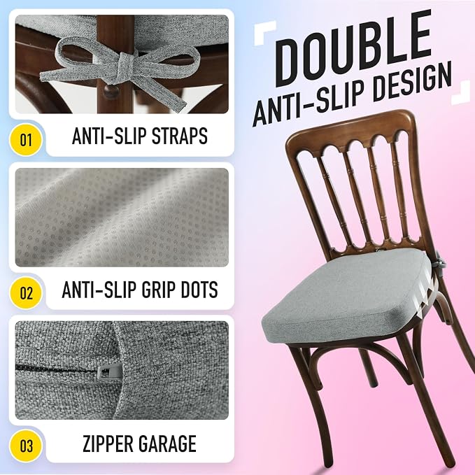 SUNROX Cooling Gel Memory Foam Chair Cushions, 2.6" Thick U-Shaped Dual-Layer - Image 6