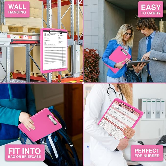 Sooez Clipboard with Storage, Plastic Storage Clipboards with Low Profile Clip - Image 7
