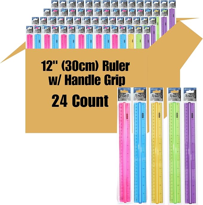 BAZIC Products 12 in Plastic Ruler - Image 4