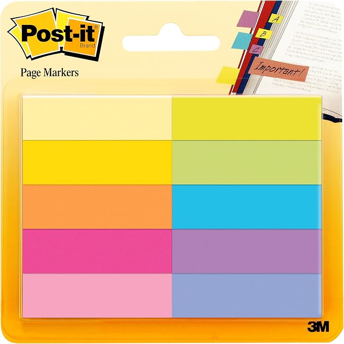 Post-it Page Markers, 1/2 in x 2 in, 50 Markers/Pad, 10 Pads/Pack - Image 12