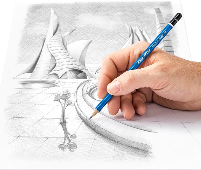STAEDTLER Mars Lumograph F Graphite Art Drawing Pencil, 6 Pencils - Image 3