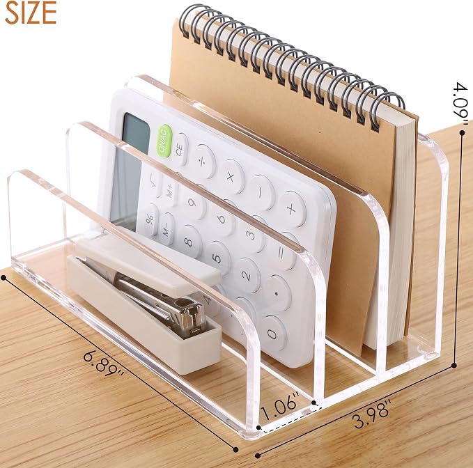 SANRUI 3 Compartments Mail Organizer Letter Holder - Image 5