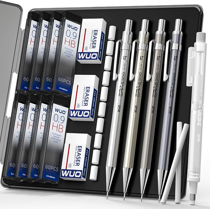 WUO 0.9mm Mechanical Pencil Set by WUO
