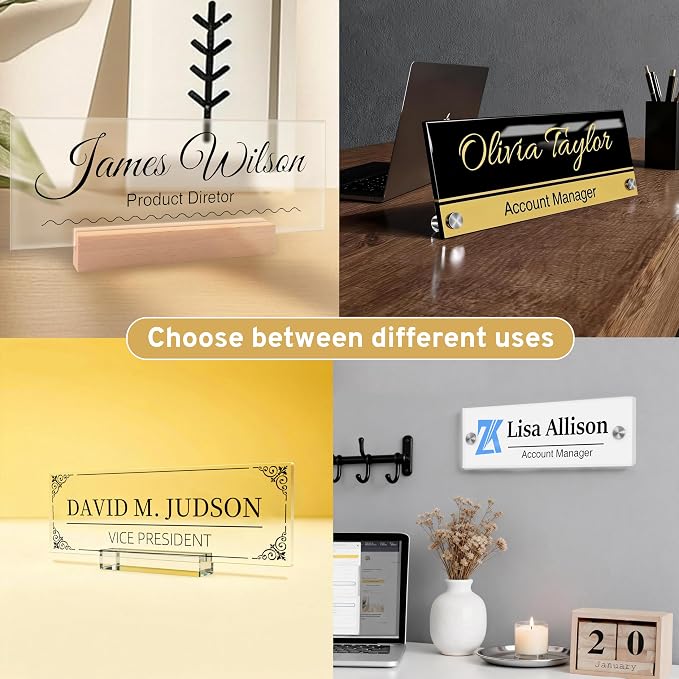 Personalized Office Wall Name Plate Sign Custom Door Name Plate Office Gifts - Image 6