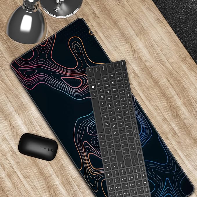 Topographic Contour Map XL Mouse Pad 31.5 x 11.8 Inch Gaming Mousepad Extended - Image 4