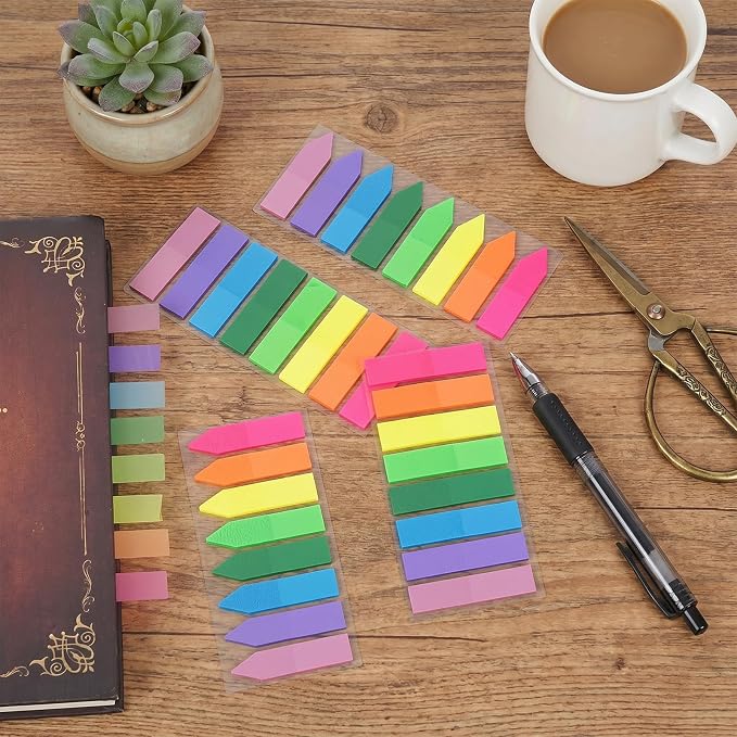 2000Pcs Page Markers Bright Sticky Tabs Translucent Arrow Flags Sticky Notes - Image 7
