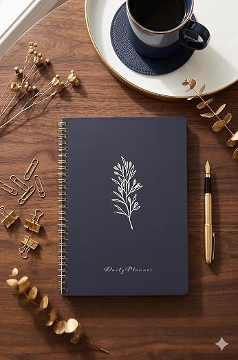 BLU MONACO | Grey Hourly Daily Planner 80 Days Undated | Daily Planner - Image 2