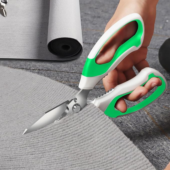 BoFuYuan 8-Inch Utility Scissors All Purpose Heavy Duty, Serrated Blade - Image 8
