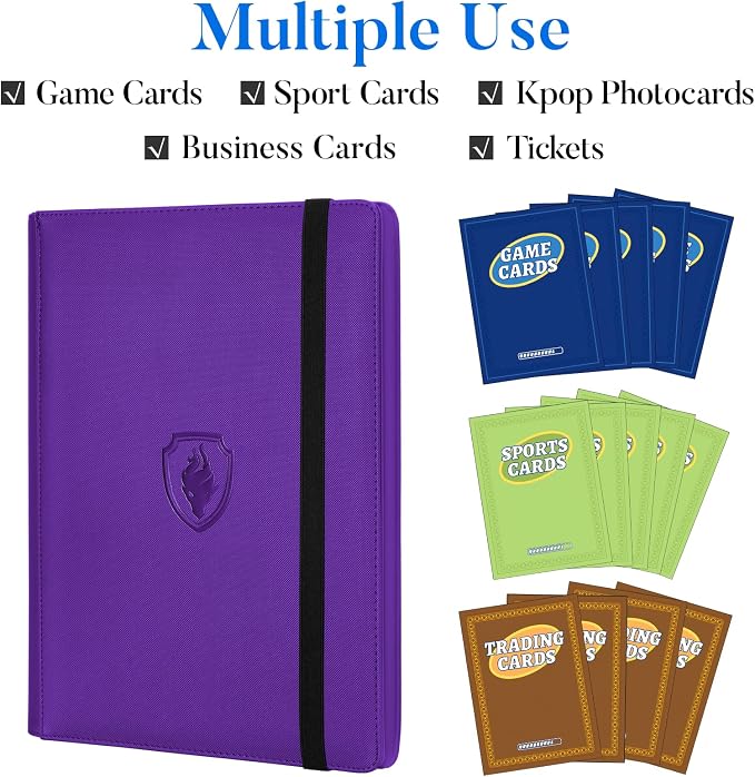 Premium 9 Pocket Card Binder for 360 Cards, Fabmaker PU Cover Trading Card - Image 3