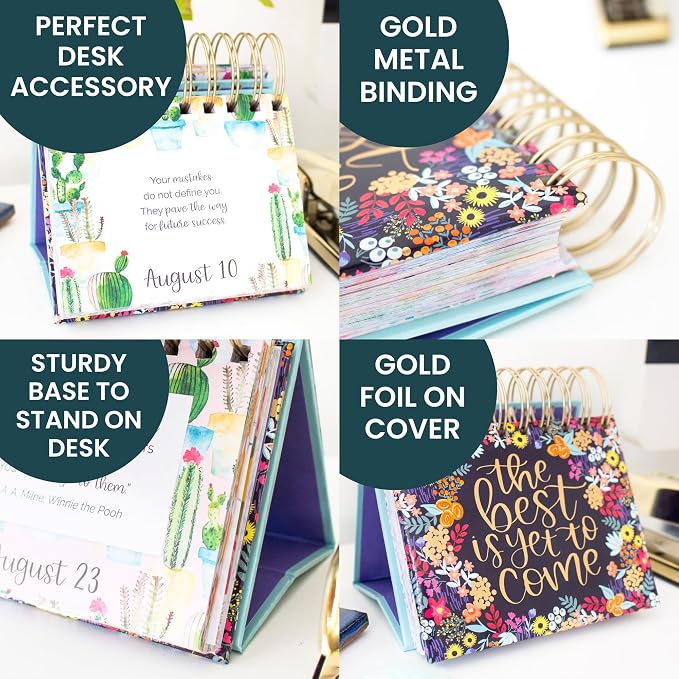 bloom daily planners Undated Perpetual Desk Easel/Inspirational Standing Flip - Image 5