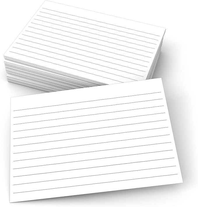 321Done Ruled Note Cards, 3x5 Thick Index Cards by 321Done