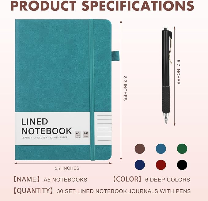 Aodaer 30 Set Lined Notebook Journals - Image 2