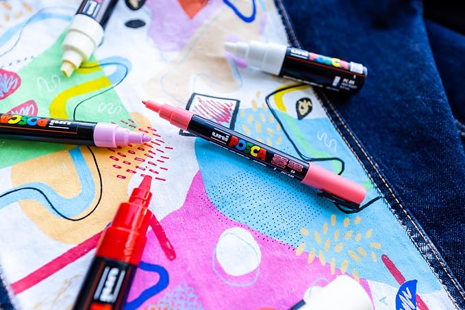 Uni Posca Paint Markers, 5M Medium Acrylic Markers - Image 12