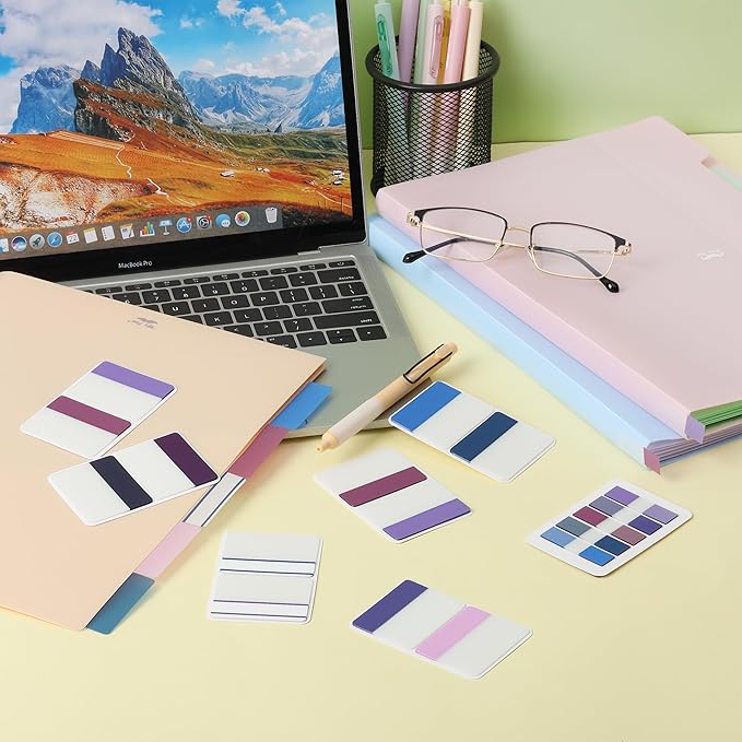 Mr. Pen- Colorful Index Tabs, 500 Pcs, 21 Sets - Sticky Page Markers for Binders, Books & Notebooks-DeskLoop Office