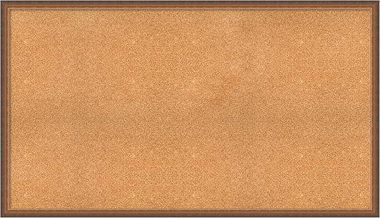 Amanti Art Natural Cork Board for Wall, 32x56 Vision Board with Bronze Frame, Oversize Corkboard Office Decor for Home Organization, Modern Corkboard Pinboard to Display Items for Home Organization-DeskLoop Office