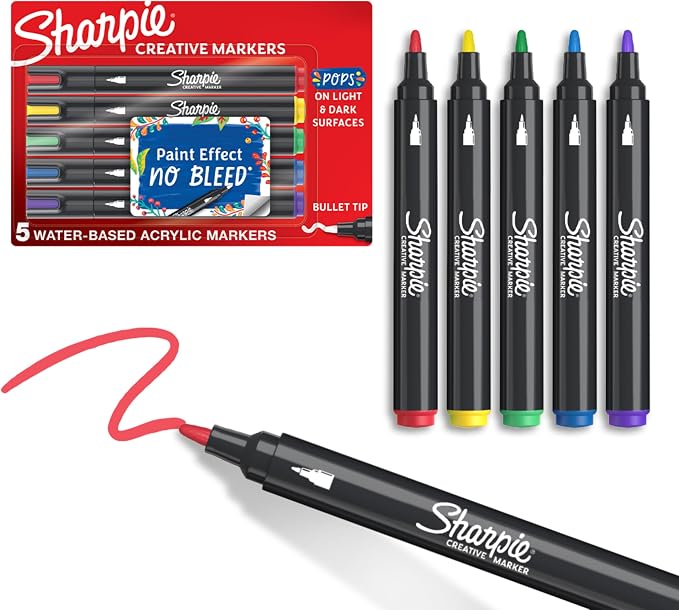 Sharpie Creative Markers, Water-Based Acrylic, Bullet Tip, Kids Activity by Unknown