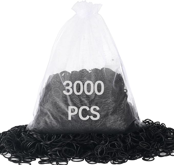 3000pcs small black rubber bands by AiDiYGECO