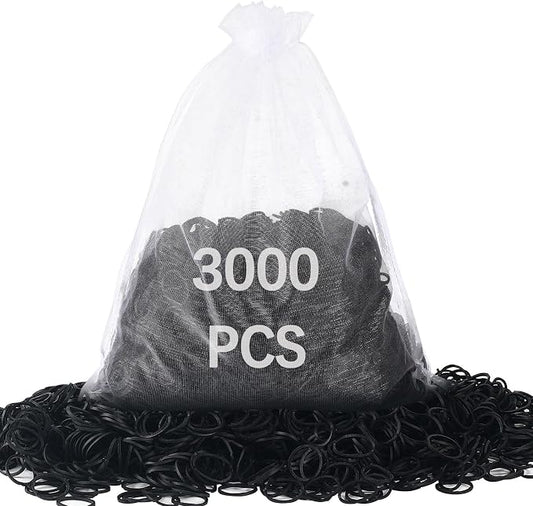 3000pcs small black rubber bands by AiDiYGECO