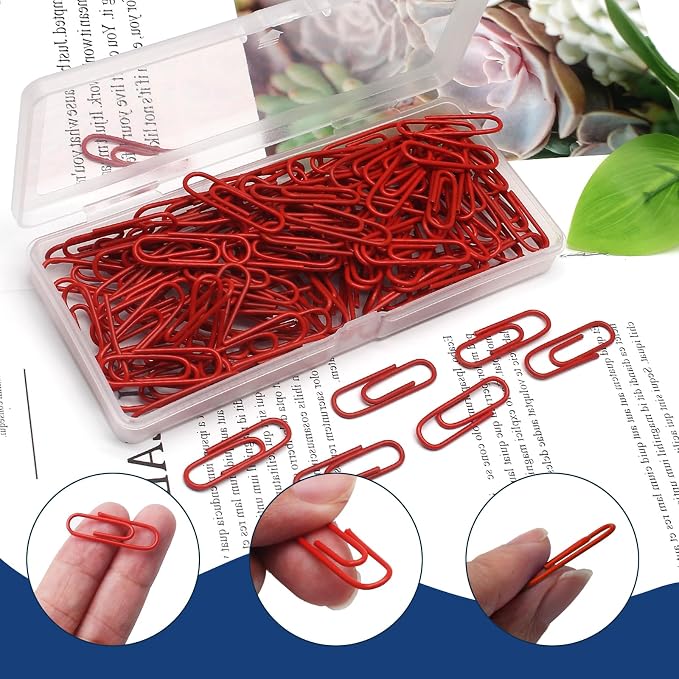Luomorgo 120 Pcs Red Paper Clips - Image 3