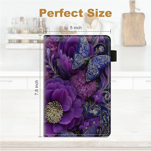 Purple Flower Butterfly Cute Server Book - Image 2