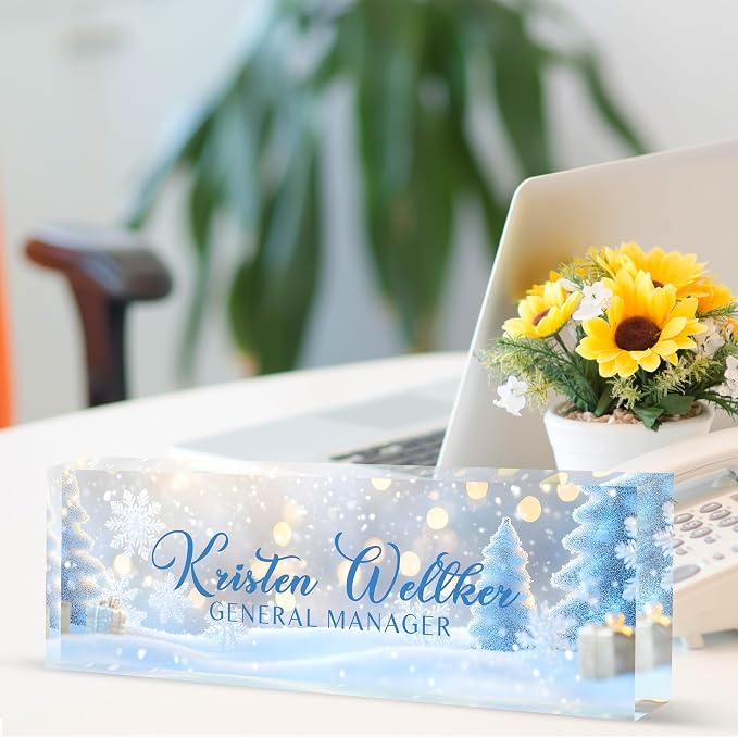 Custom Desk Name Plate Personalized, Acrylic Name Plates - Image 3