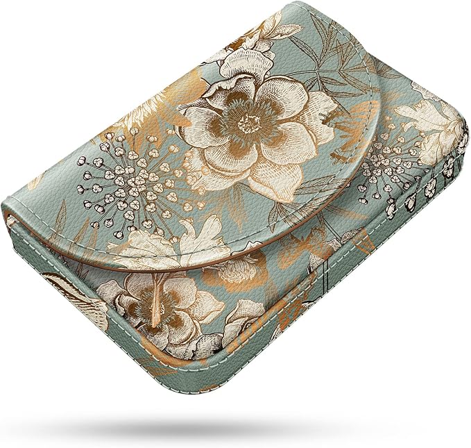 Business Card Holder，PU Leather Business Card Case Color Printing Pattern Card by xiviers