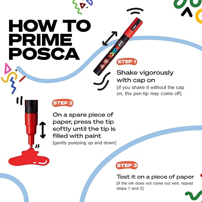 uni POSCA PC-5M Water-Based Paint Markers, Reversible Medium Tip, Cool Tone - Image 4