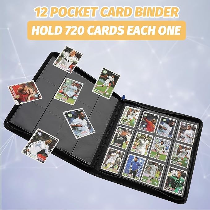 12-Pocket Business Card Binder holds 720 Cards, Premium Diamond Texture PU - Image 5