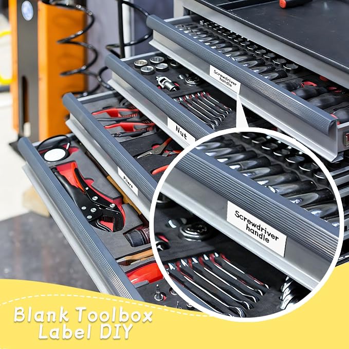 50Pcs Dry Erase Magnetic Labels White Name Tags Reusable Strips Whiteboards - Image 3