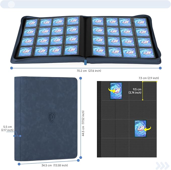 Card Binder with 1024 Cards, 16 Pocket Trading Card Binder Includes 32 Page - Image 3