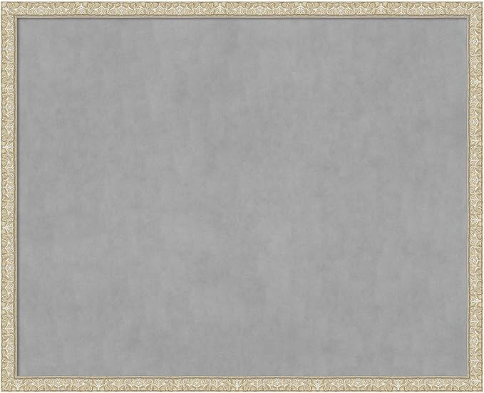 Amanti Art Silver Framed Magnetic Board 34x42 X-Large Vision Board by AmantiArt