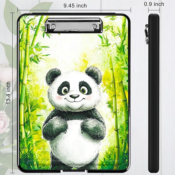 Green Bamboo Panda A4 Clipboard - Image 4