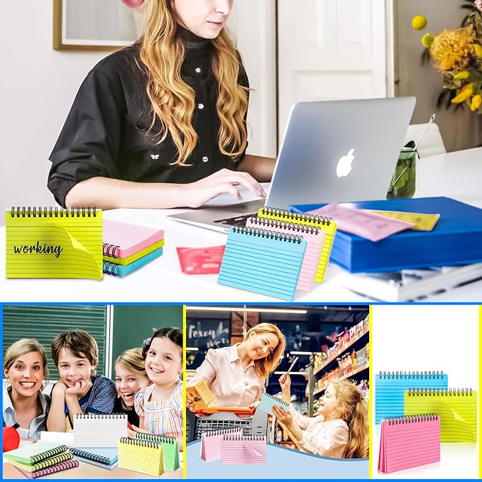 Colorful 150 Pcs Spiral Index Cards 4x6 Inch Flash Cards - Image 4