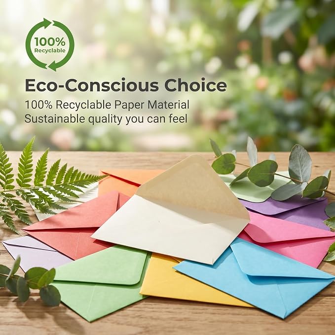 XXINMOH 100 pack 4x6 Envelopes, A6 Invitation Envelopes 6.5 x 4.75 - Image 8