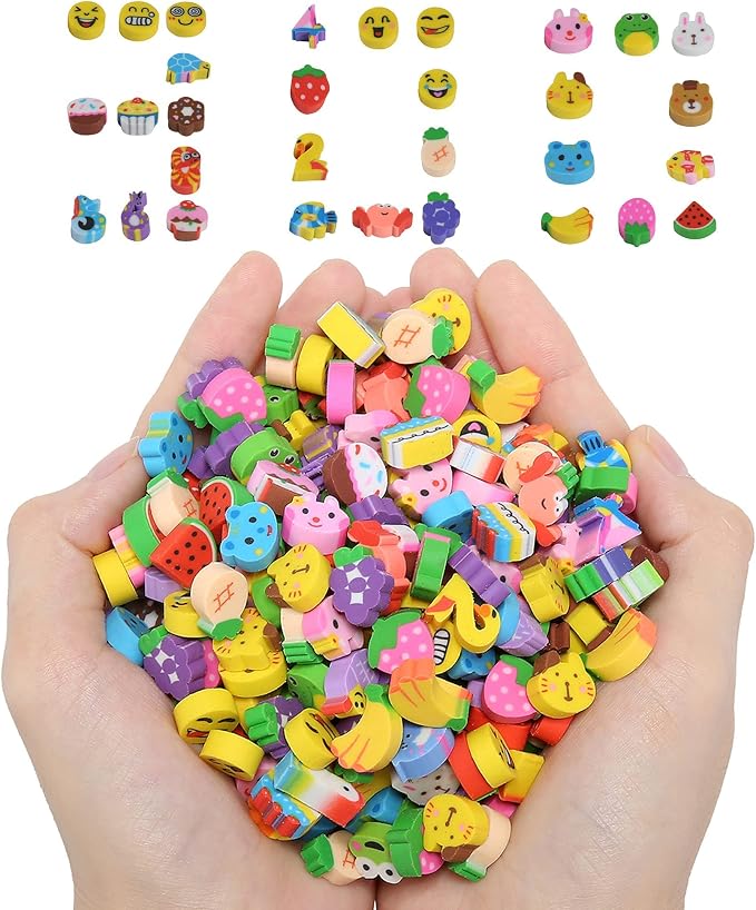 300PCS Mini Cute Pencil Erasers by QDXATIVP