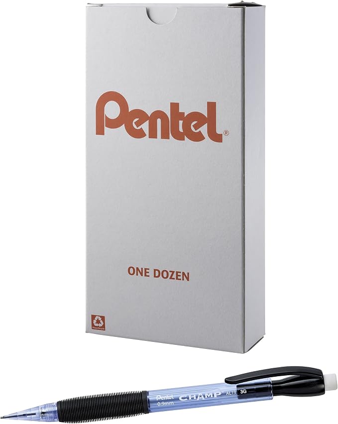 Pentel CHAMP Mechanical Pencil, Tinted Blue Barrel, 12 Pack by PentelofAmerica