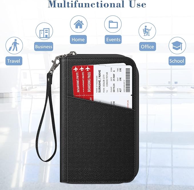 Fintie Family Passport Holder Wallet, RFID Blocking Travel Document Organizer - Image 6