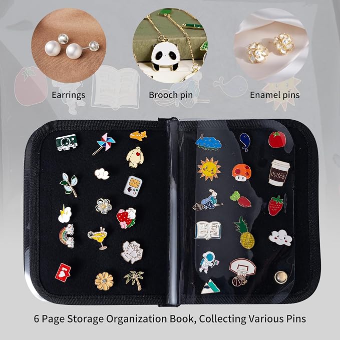 Oeun fan Enamel Pin Display Book, Small Collections Or Travel Pin Trading Book - Image 4
