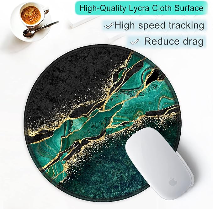 ITNRSIIET Round Mouse Pad with Stitched Edge Premium-Textured Waterproof - Image 6