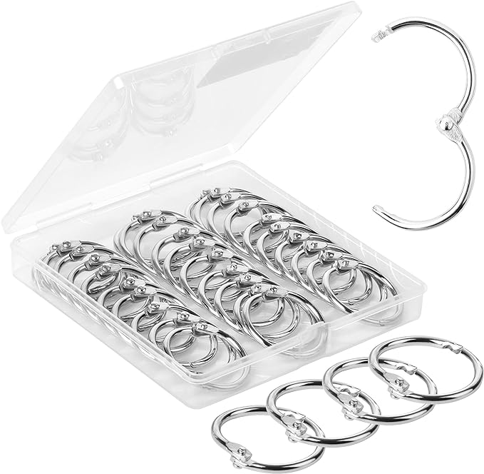 Mr. Pen- Loose Leaf Binder Book Rings, 1 Inch, 40 Pack | Metal Binder Rings by MrPen