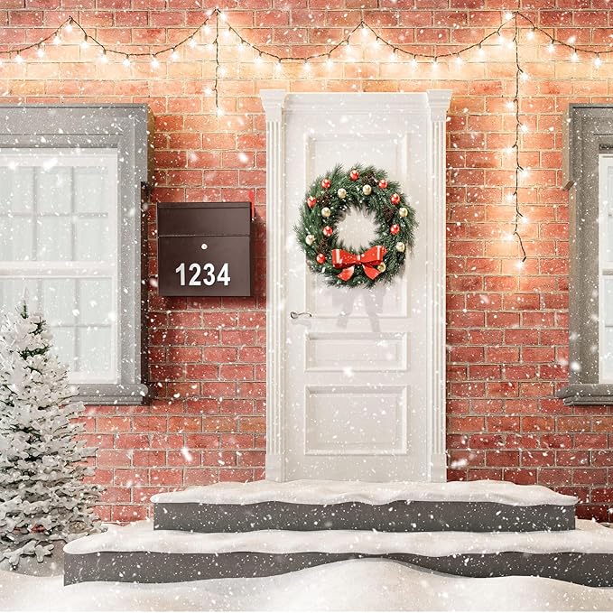 Extra Large Wall Mount Mailboxes for Outside 15.35 x 15 x 7 Inches Locking Security Mail Box Galvanized Steel Wall Mailbox Large Capacity Post Box with Key Lock and Reflective Stickers(Brown)-DeskLoop Office