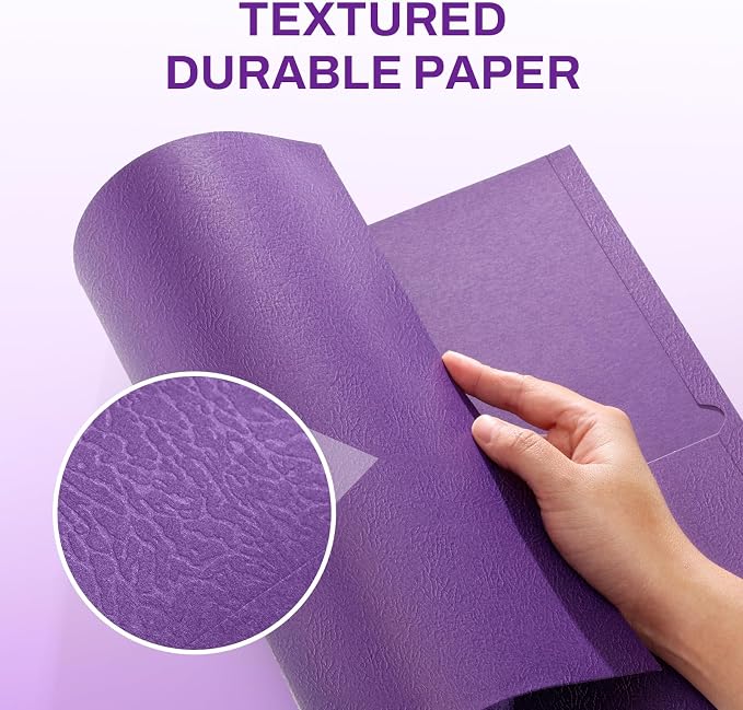 SUNEE Folders with Pockets, 2 Pocket Folders Fit Letter Size Paper, Paper File - Image 3