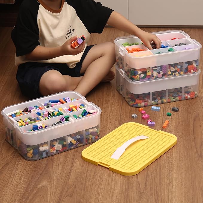 Douorgan Toy Storage Organizer for Lego Stackable Organizer Bins - Image 8
