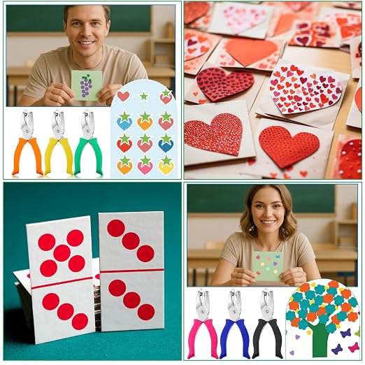 Lothee 6 Pcs Hole Punch Shapes Single Hole Paper Punchers - Image 6