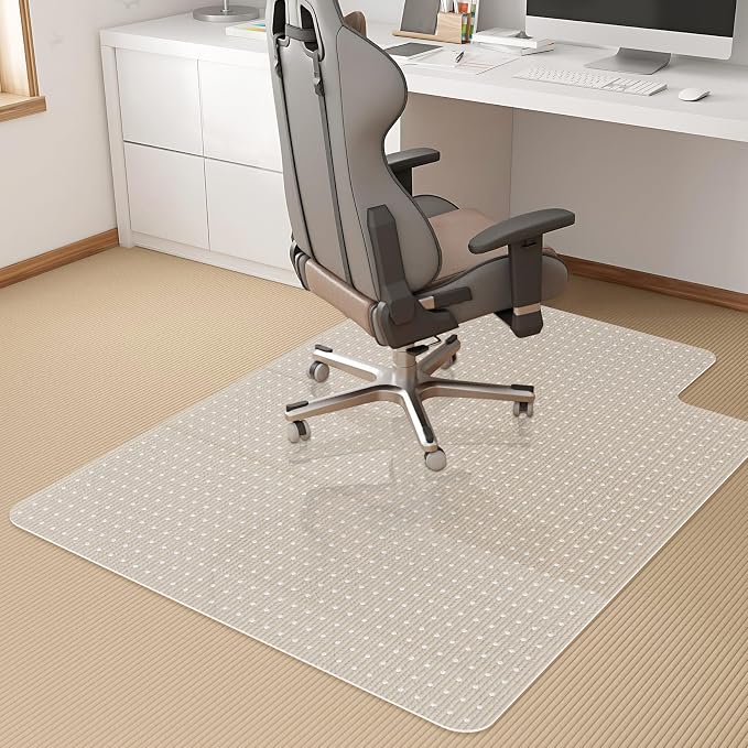 KMAT Office Chair Mat for Carpet, Computer Desk Mat, Anti-Slip Clear Desk Chair by KMAT