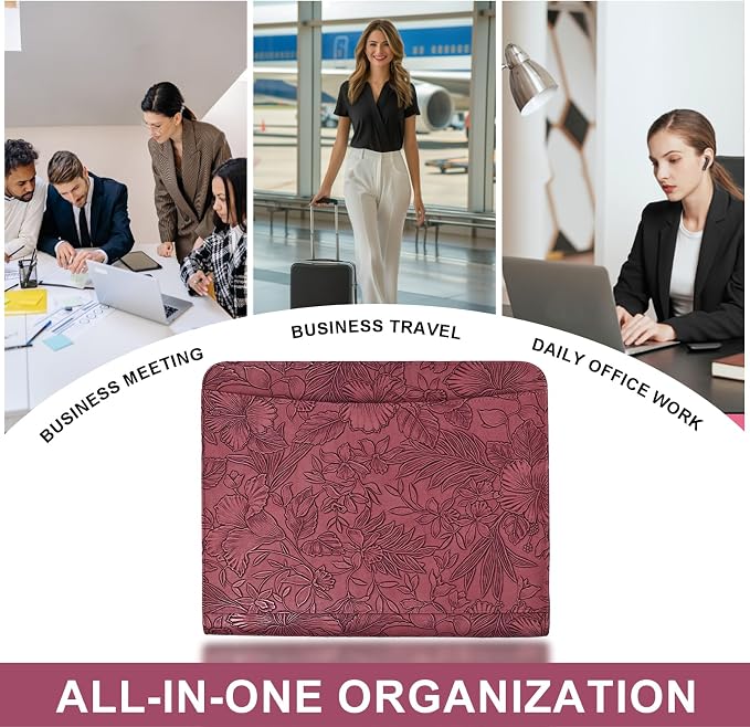 Leathario Portfolio Binder, Includes 5 Folder Index Dividers and 3 Notepads - Image 8