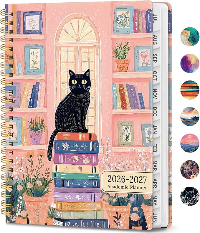 Academic Planner 2026-2027, Weekly and Monthly Calendar Book, July 2026 – June by JEJEGO