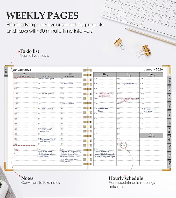 2026 Planner, Weekly and Monthly Calendar Planner from January 2026 - Image 3
