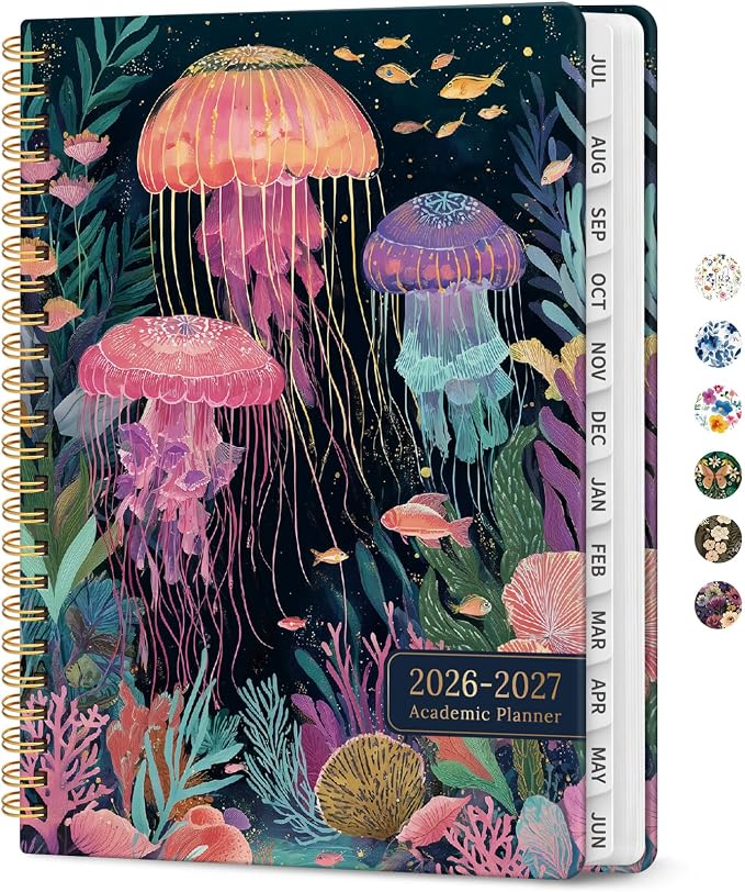 Planner 2026-2027, Academic Year Monthly and Weekly Calendar Planner, Jul 2026 by Taja