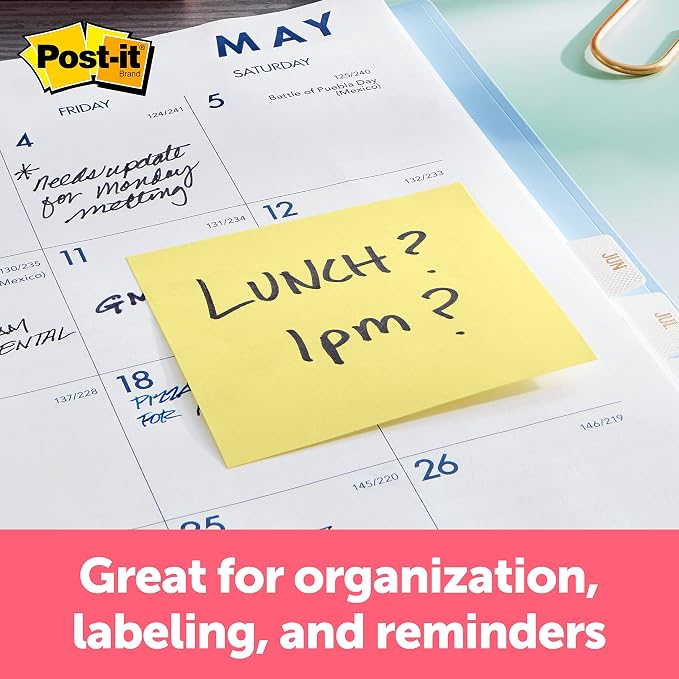 Post-it Notes, 3 in x 3 in, 4 Sticky Notes Pads, 50 Sheets per Pad, The Iconic - Image 4